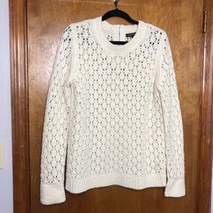 Cream knit sweater. Size L. Never worn.